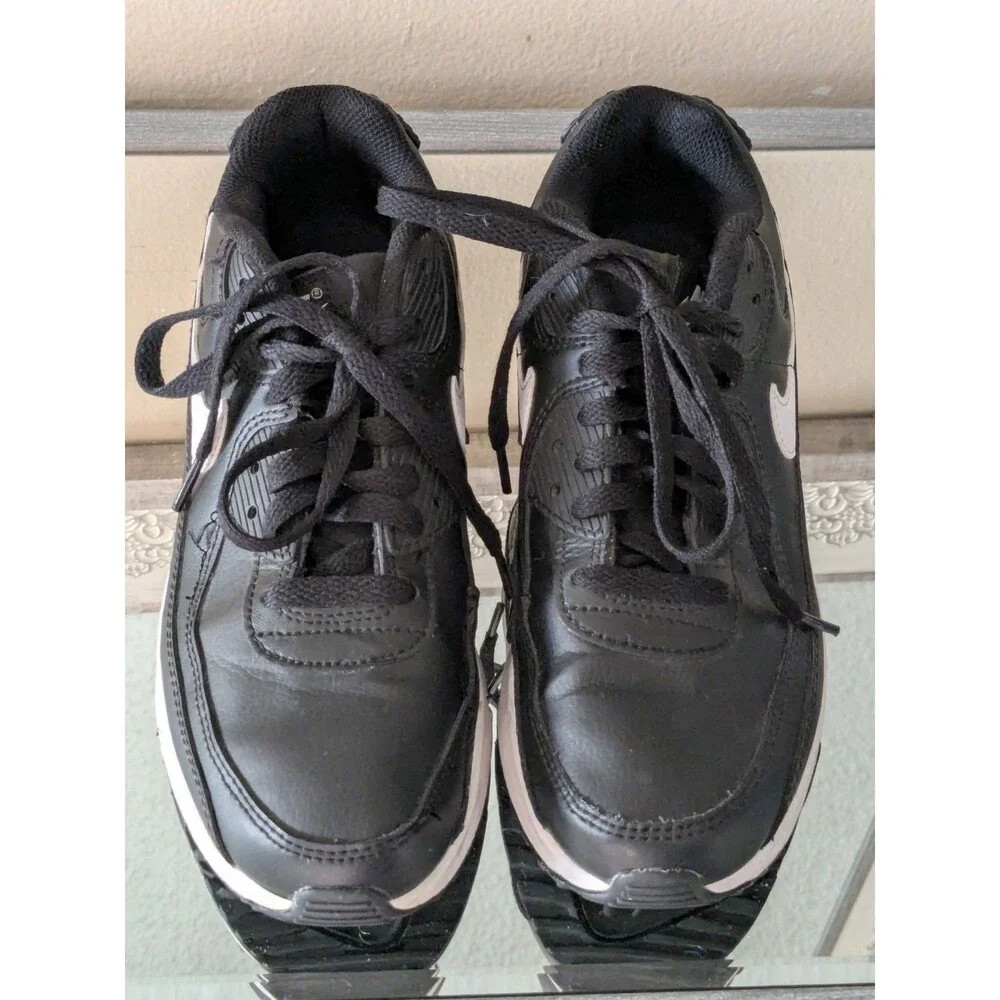 NIKE AIR MAX 90 LTR (GS) Youth Shoes 5Y black/white-black CD6864 010 - Picture 3 of 8